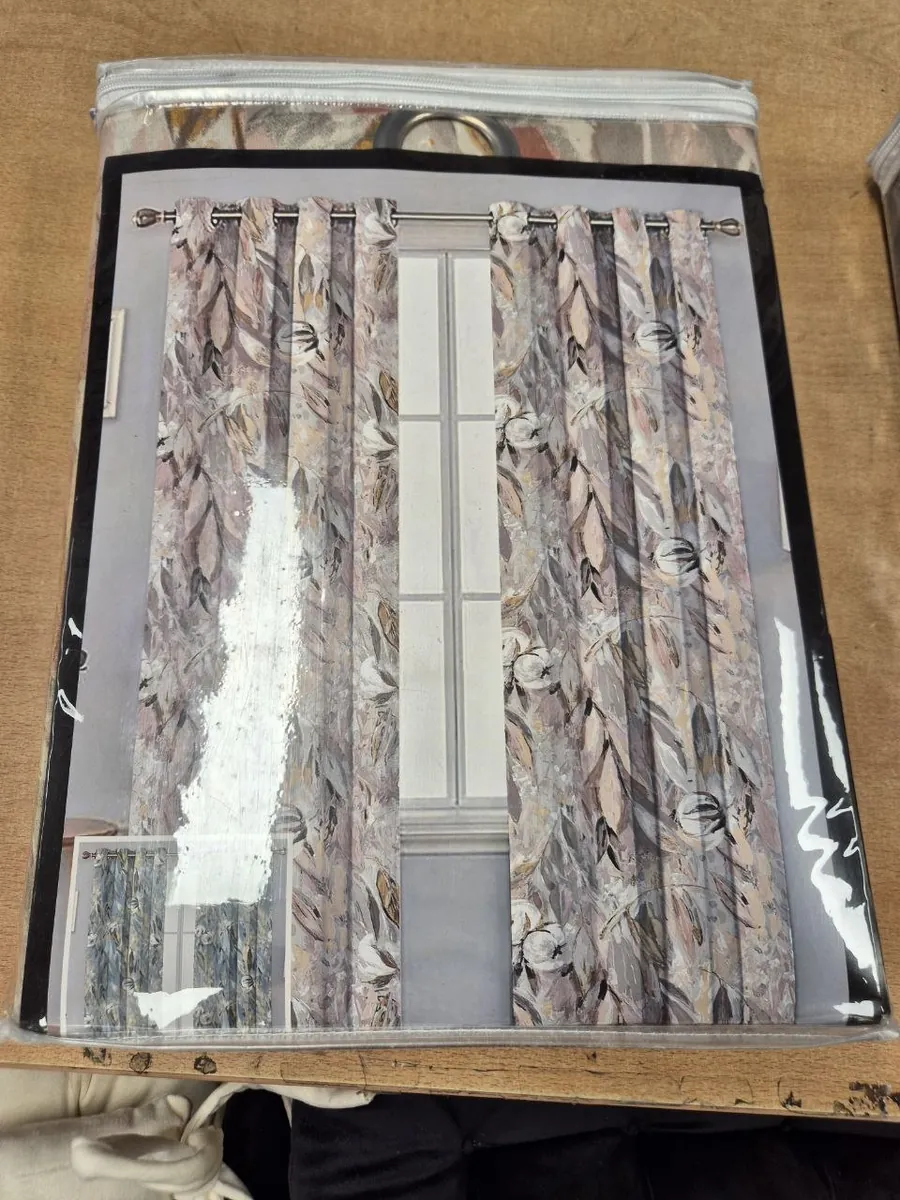 Floral eyelet curtains
