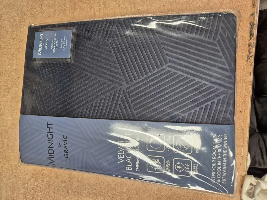 Midnight velvet blackout curtains